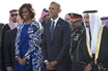 As Michelle Obama Landed in Saudi Arabia, a Head Scarf Controversy